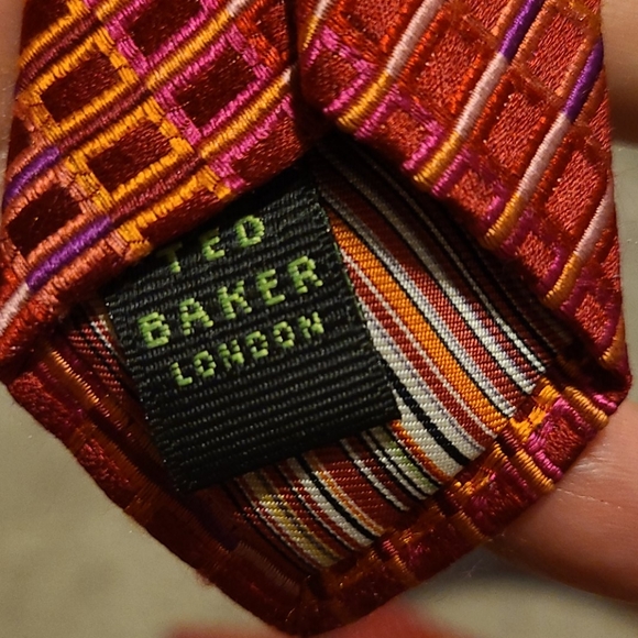 Men's Ted Baker 100% Neck Tie - Picture 4 of 6